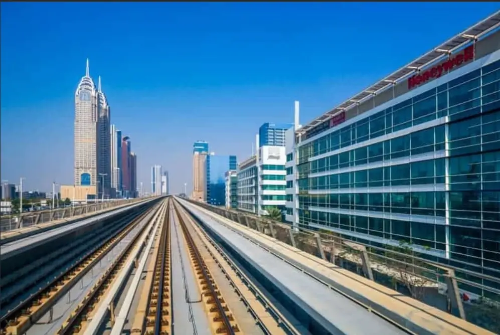 Overview of Dubai Internet City Metro Station